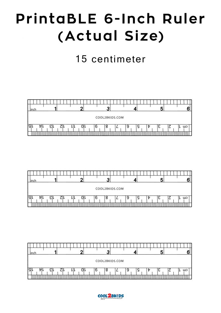 Printable 6-Inch Ruler - Actual Size