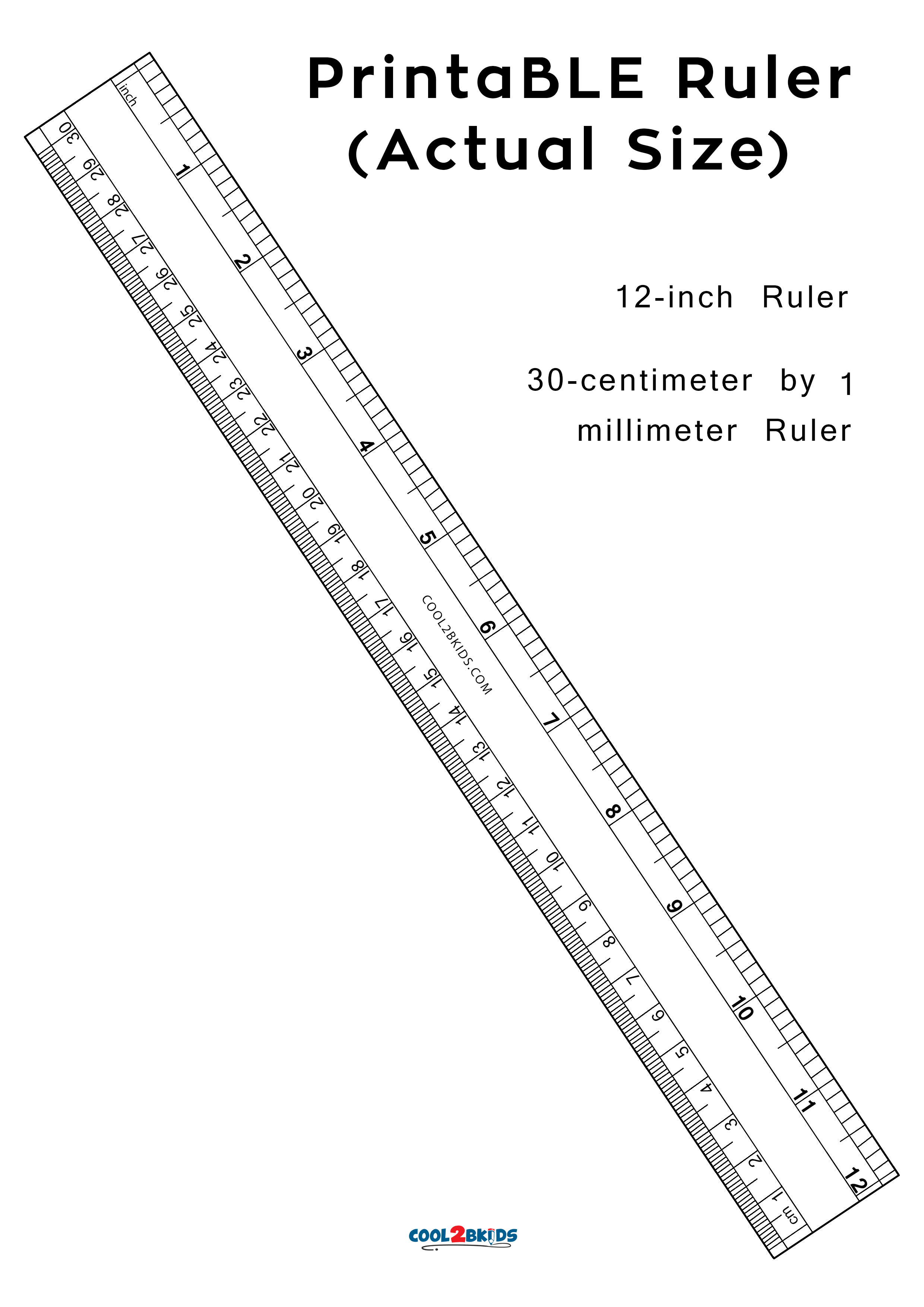 free printable rulers with half inches