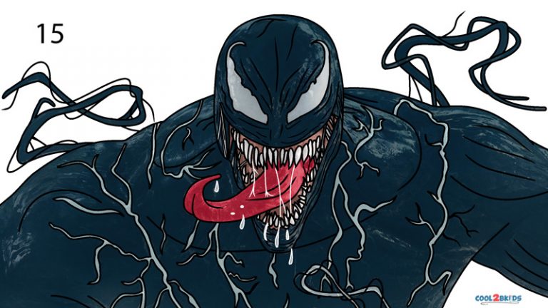 venom drawing full body easy