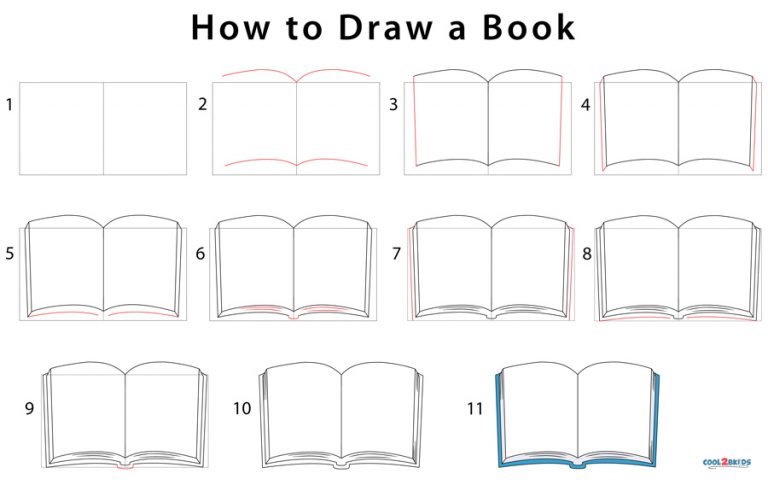 How to Draw a Book (Step by Step Pictures)