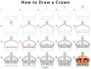 Drawing Cool2bKids   How To Draw A Crown Step By Step 300x226 