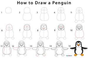 How to Draw a Penguin (Step by Step Pictures)