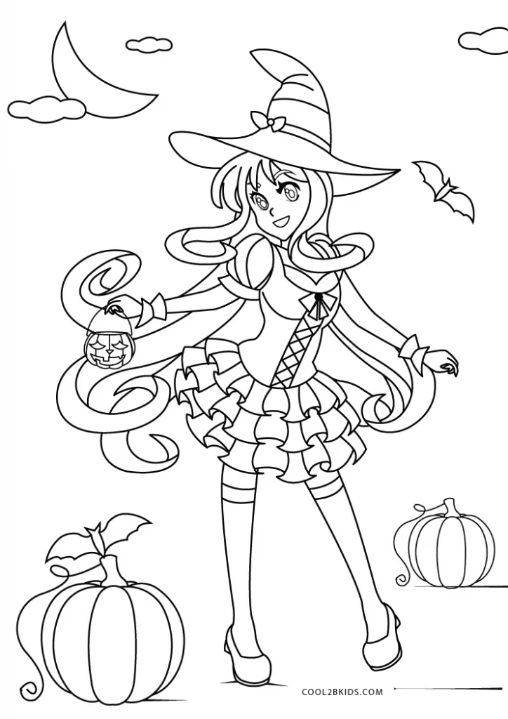 36 Captivating Witch Coloring Pages For Kids and Adults