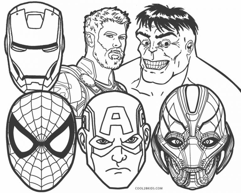 Dibujos de The Avengers: Los Vengadore para colorear - Páginas para