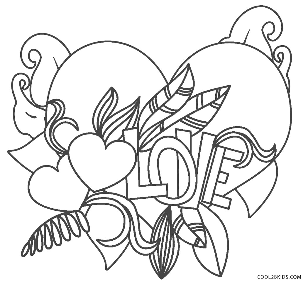 love coloring pages printable