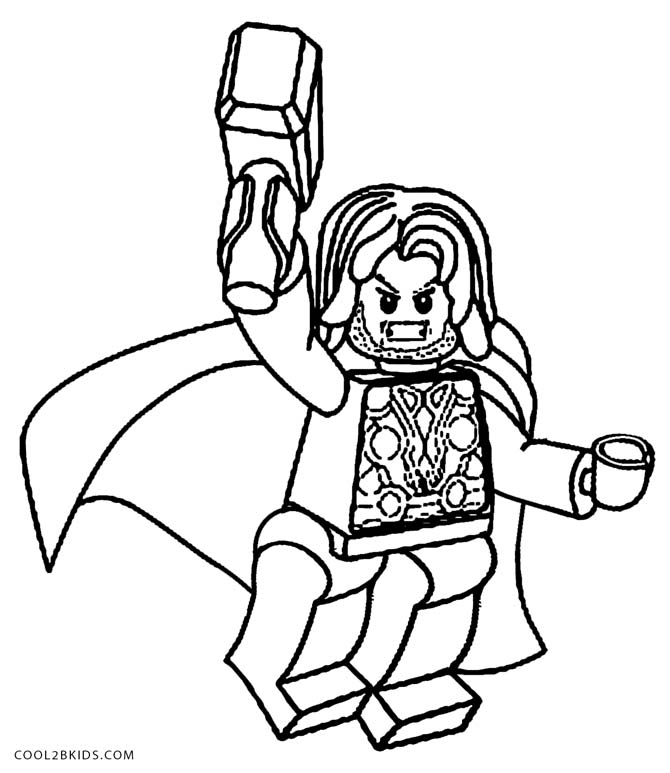 Dibujos de Thor para colorear - Páginas para imprimir gratis