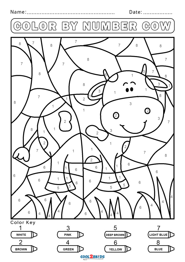 number coloring page