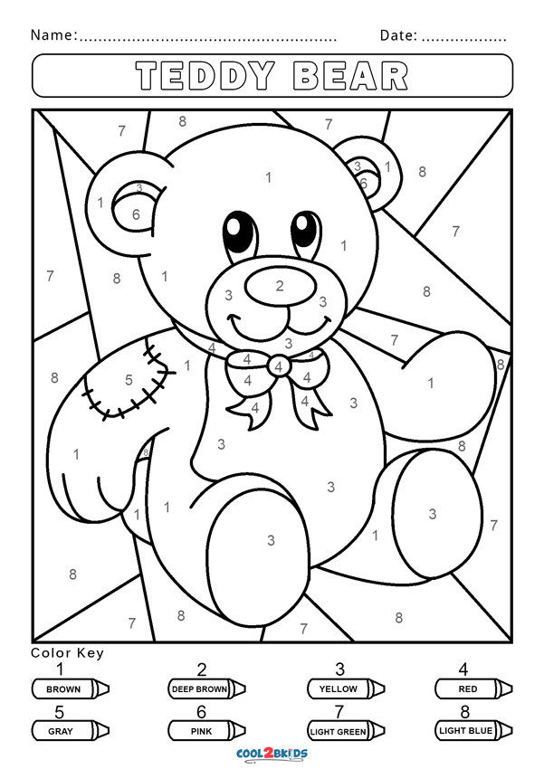 Download Free Color By Number Worksheets Cool2bkids