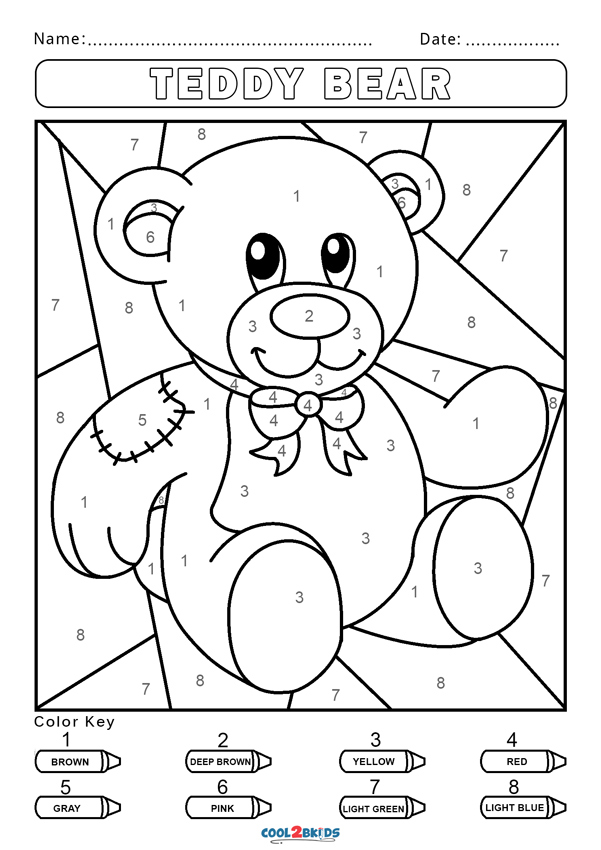 Create A Color By Number Worksheets