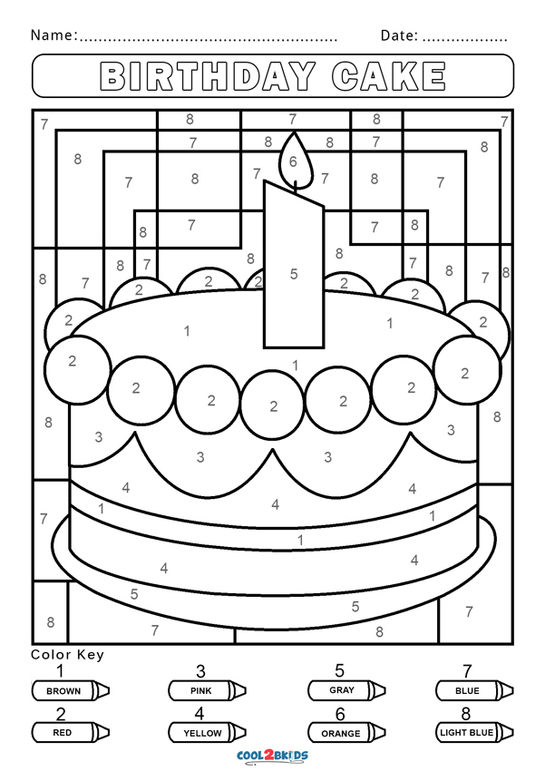 free printable number coloring pages
