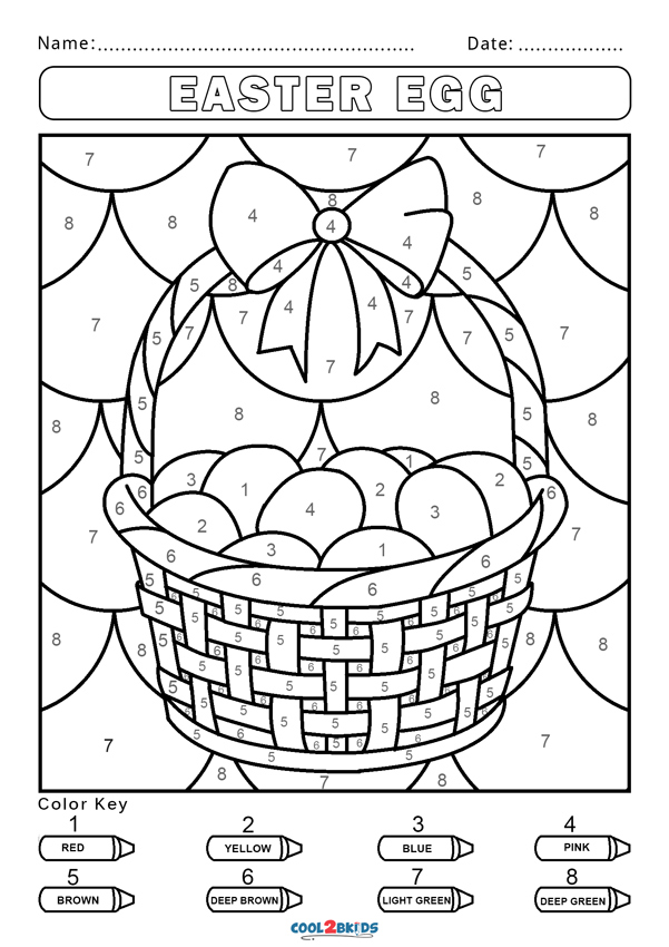 Free Color By Number Worksheets Cool2bKids