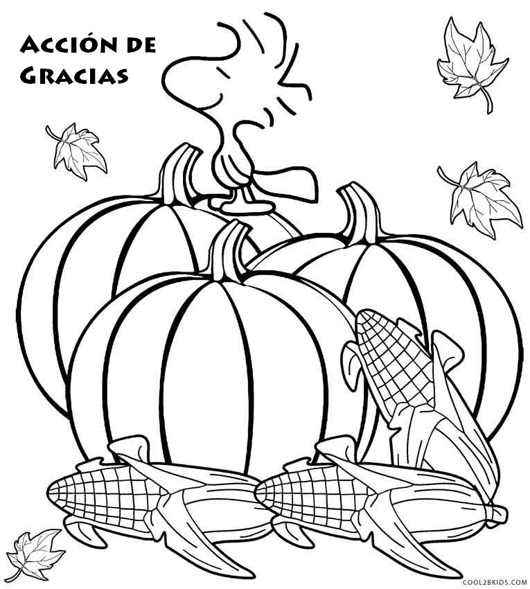 Download 25 Dia De Accion De Gracias Dibujos Animados Para Colorear