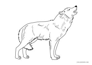 wolf pictures to print and color