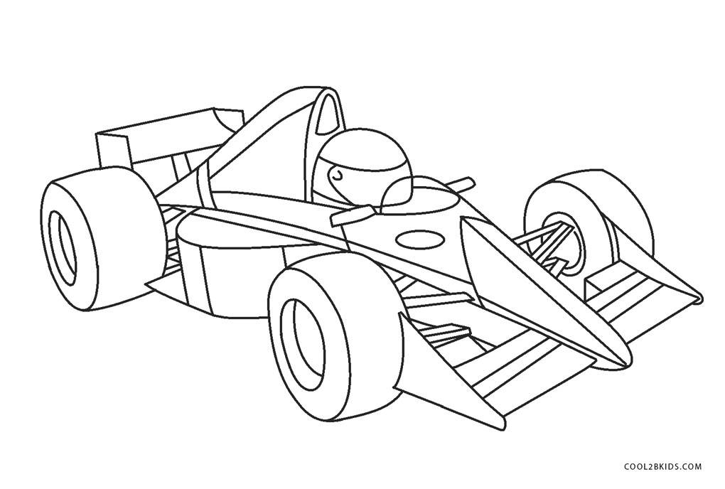 Dibujos coches de carreras para colorear - para imprimir gratis