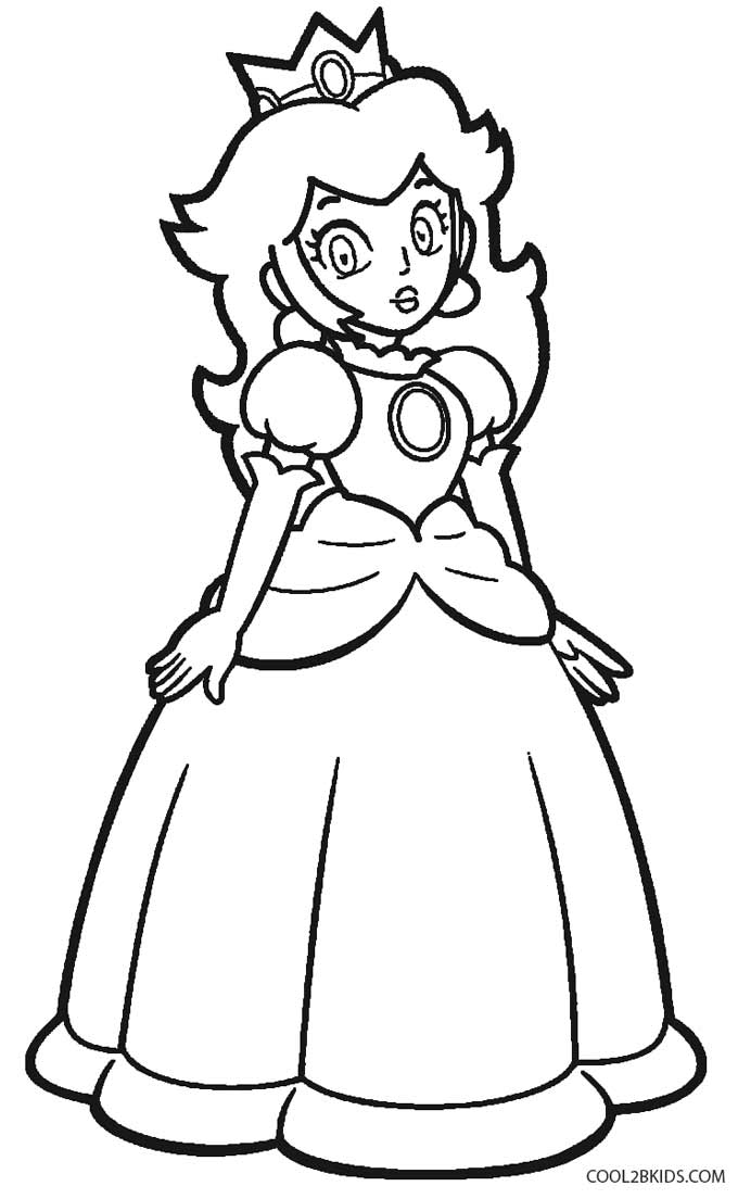 Dibujos de Princesa peach para colorear - Páginas para imprimir gratis