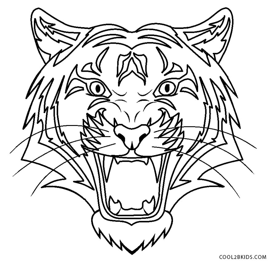 dibujos de tigre para colorear páginas para imprimir gratis