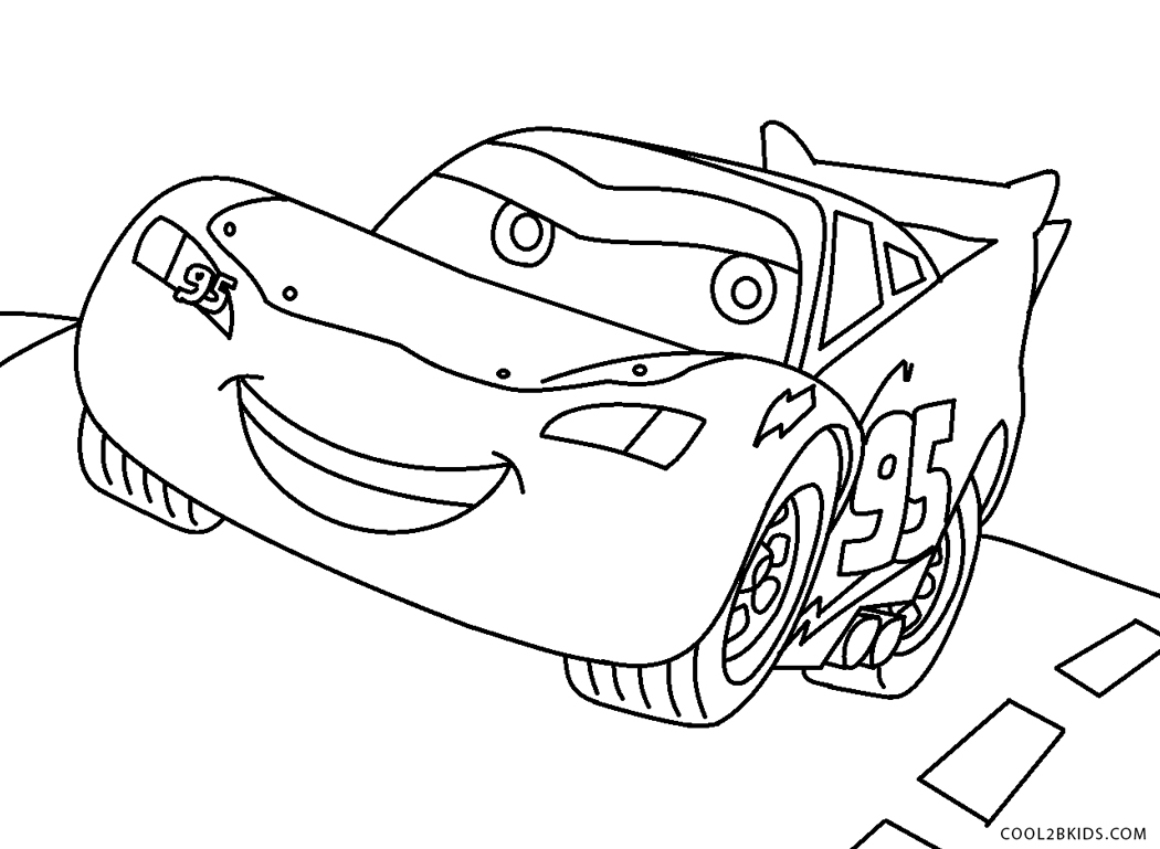 745 Cute Lightning Mcqueen Online Coloring Pages with Animal character
