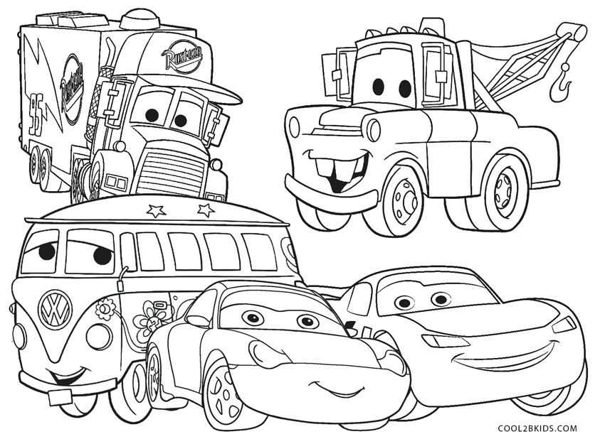 703 Simple Fabulous Lightning Mcqueen Coloring Page with Animal character