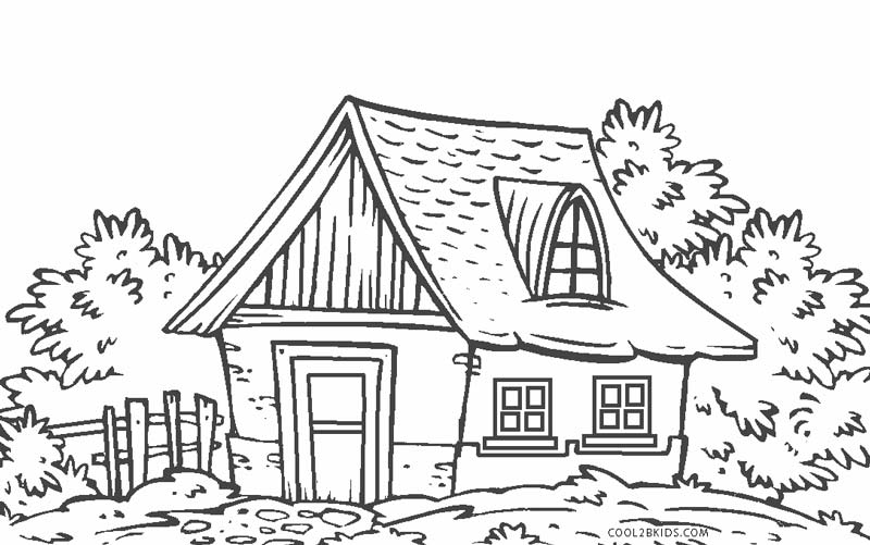Desenho De Páginas Para Colorir Casa Em Desenhos Animados Imprimir