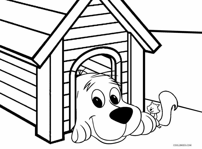 Desenho de Cão casa para Colorir - Colorir.com