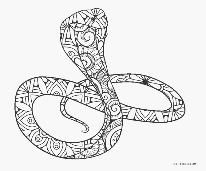 Cobra para Colorir  Desenho de cobra, Mandalas para colorir, Páginas para  colorir dinossauro