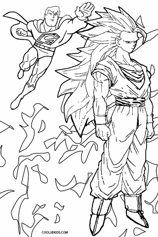 Desenhos de Goku para colorir - Páginas para impressão grátis