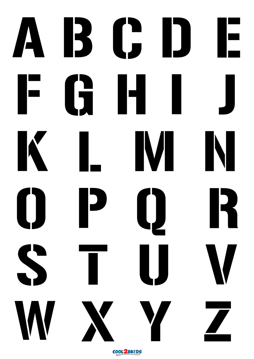 Printable Stencil Letters: Free Alphabet Font & Letter Templates