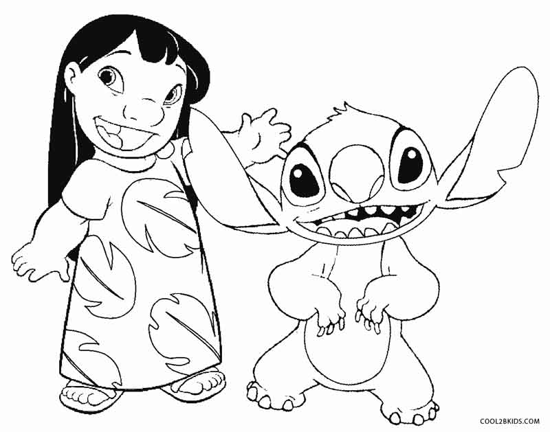 Lilo e Stitch - páginas para colorir para crianças - Lilo e Stitch