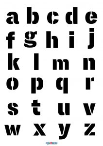 Printable Letter Stencils for Block and Small Font