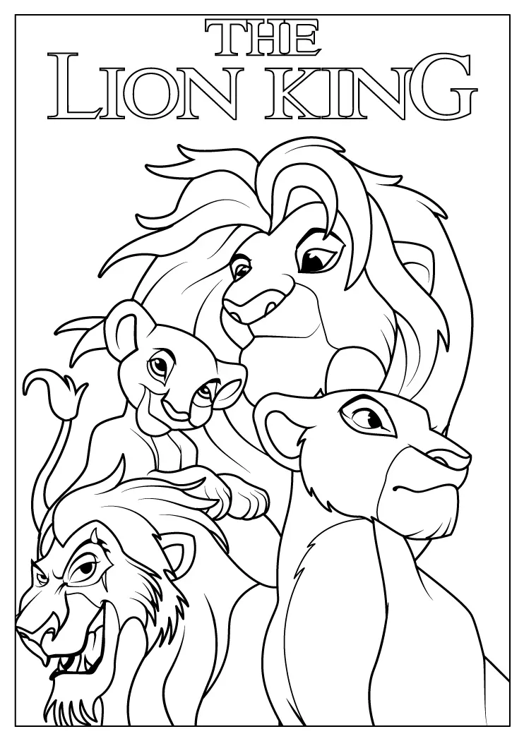 lion king coloring pages kovu and kiara