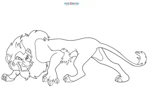 lion king kovu and kiara coloring pages