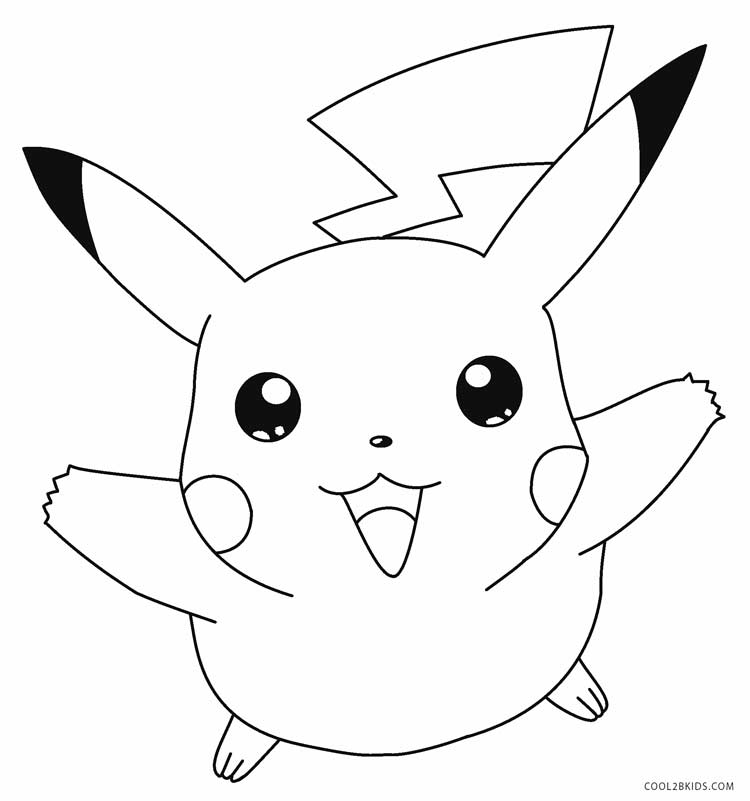 Desenhos de Pikachu para colorir - Páginas para impressão grátis