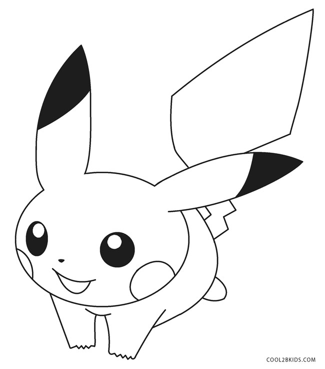 Desenhos do Pikachu para Colorir e Imprimir