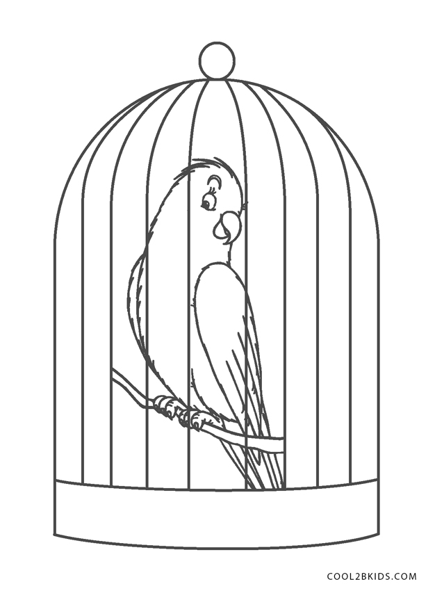 10 Creative Bird Cage Coloring Pages to Print for Hours of Artistic Fun