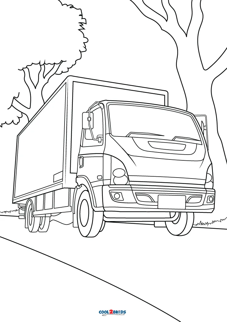 simple pick up truck coloring pages
