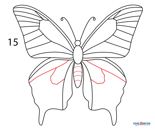 como dibujar alas de mariposa