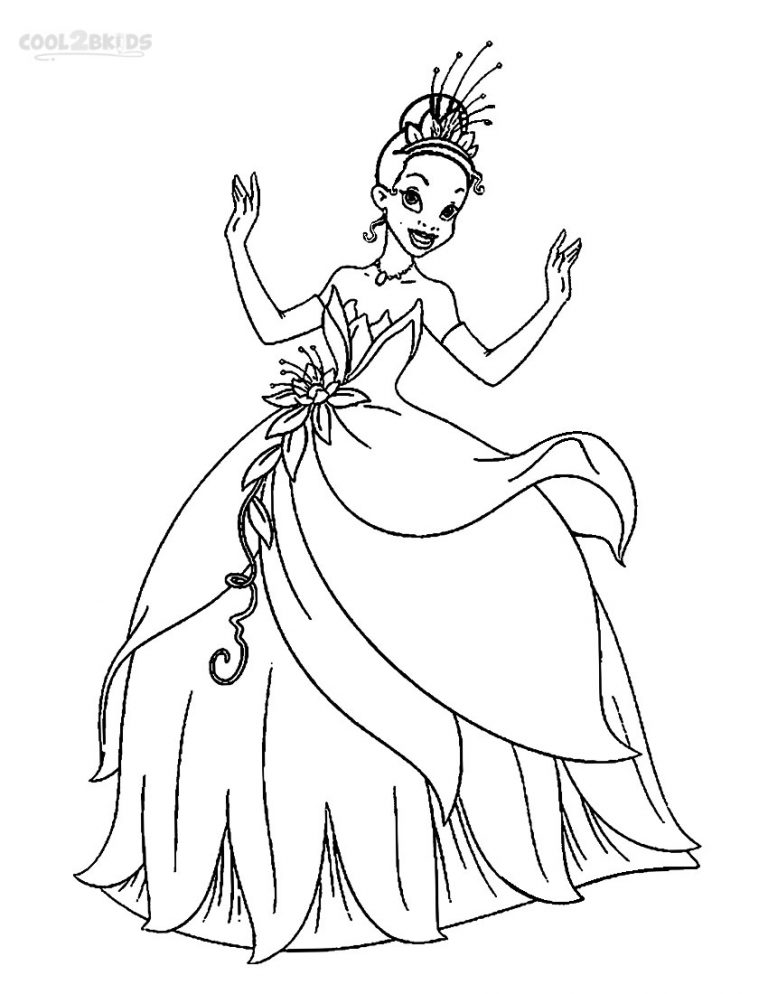 Dibujos de Princesa Tiana para colorear - Páginas para imprimir gratis