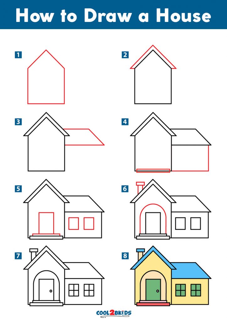 How to Draw a House - Cool2bKids