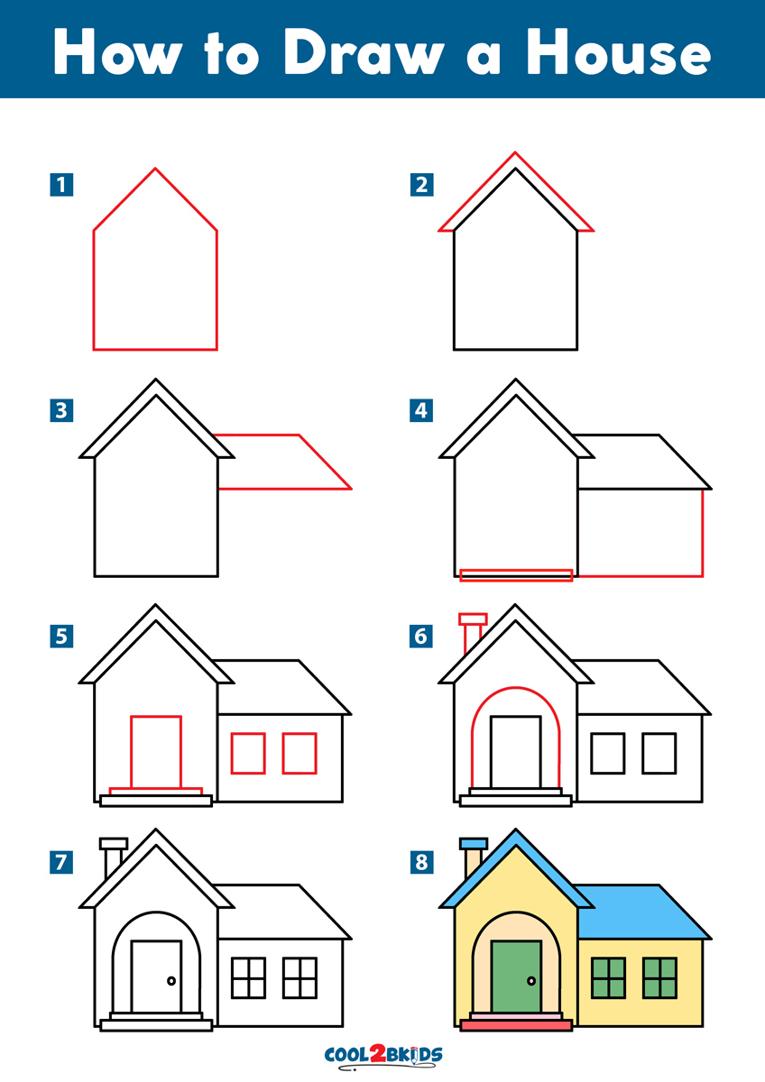 17+ New Ideas How To Draw A House Easy