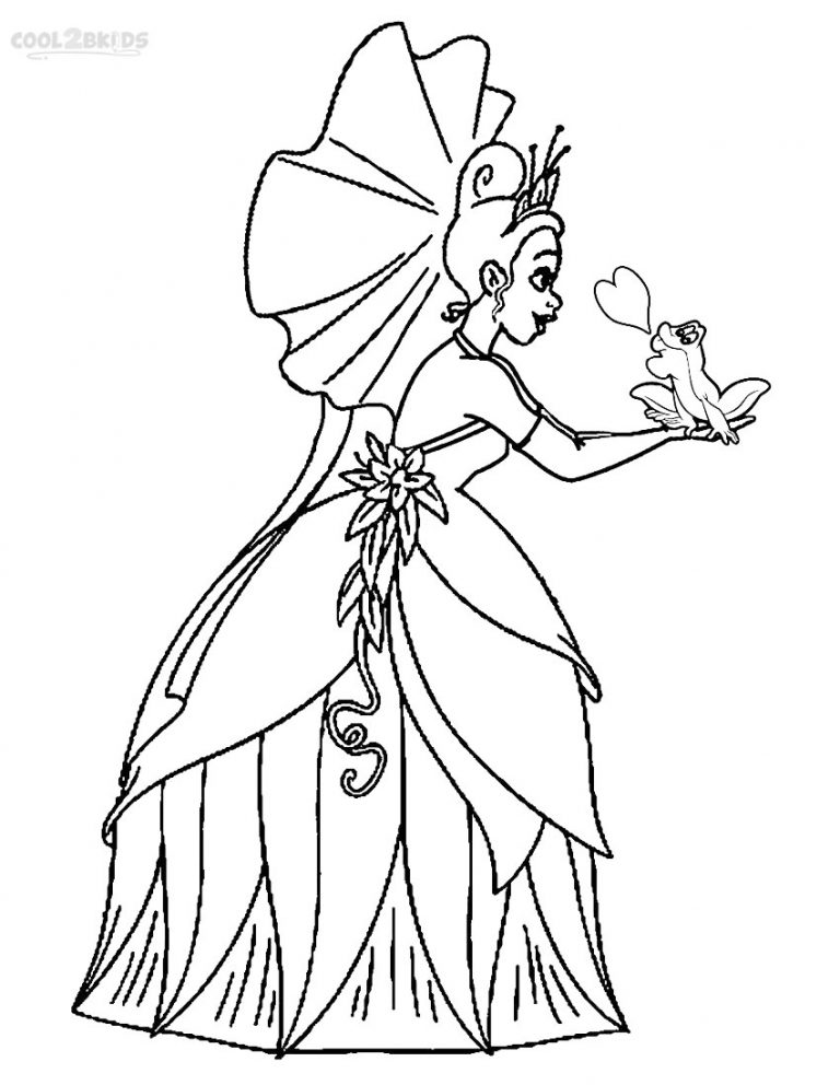 Dibujos de Princesa Tiana para colorear - Páginas para imprimir gratis