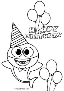 7800 Baby Shark Happy Birthday Coloring Pages Best