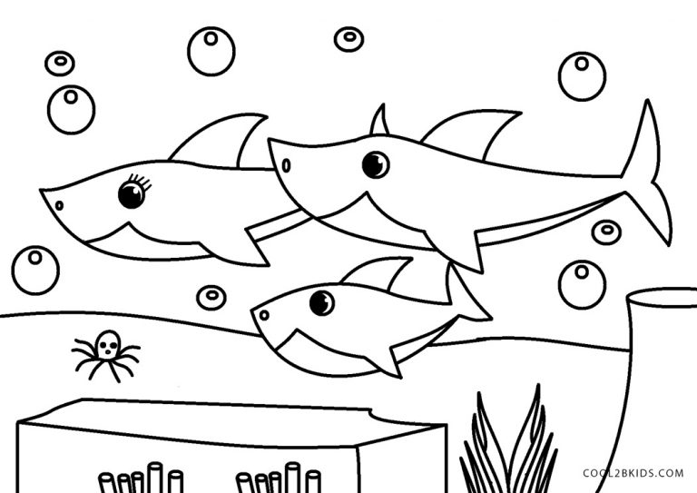 Free Printable Baby Shark Coloring Pages For Kids