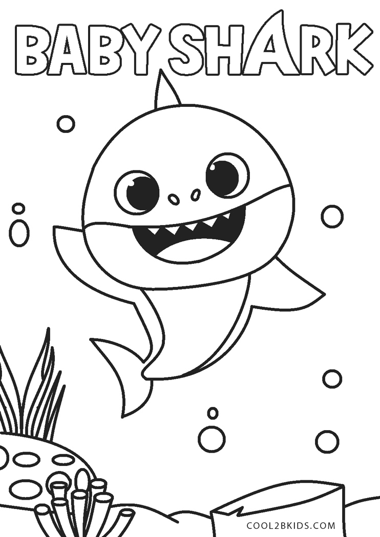Baby shark coloring pages - kesiljuicy