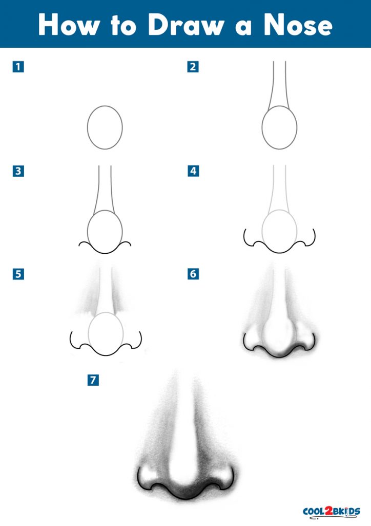 How To Draw A Nose Cool2bKids   How To Draw A Nose Step By Step 724x1024 