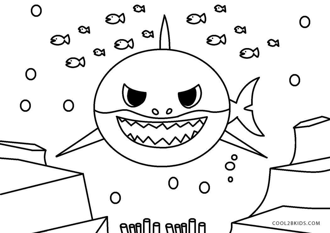 Free Printable Baby Shark Coloring Pages For Kids