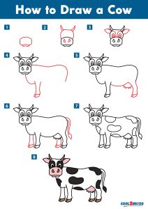 How to Draw a Cow - Cool2bKids