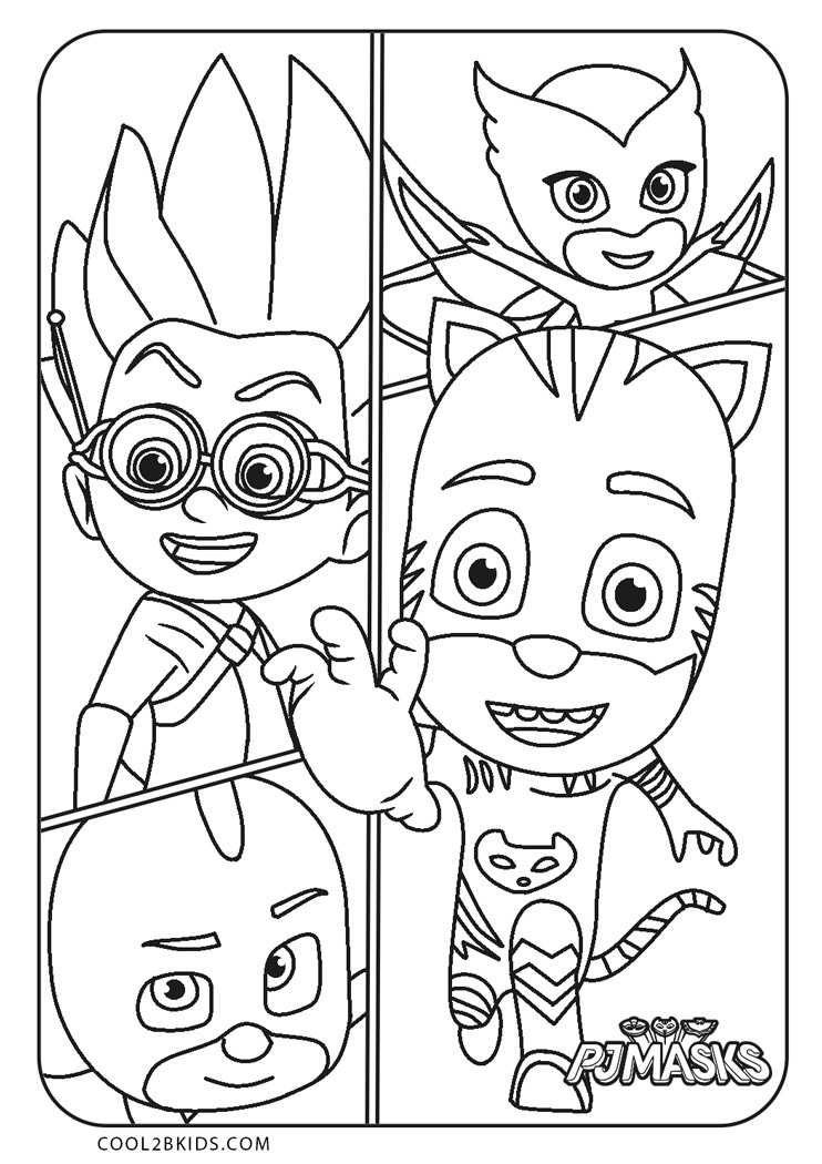 Pj Masks Coloring Pages Youtube Coloring Pages
