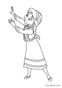 anna baby frozen coloring page