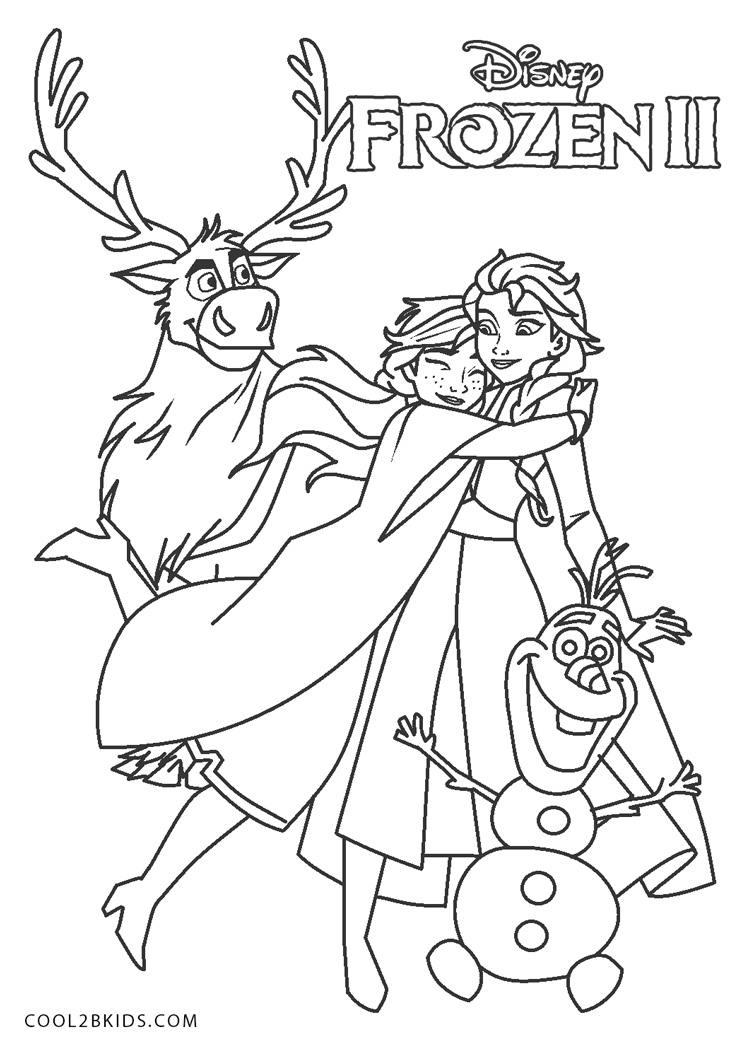 Frozen Themed Coloring Pages