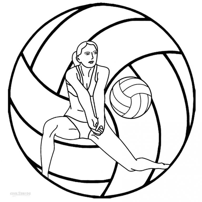 Desenhos De Voleibol Para Colorir Páginas Para Impressão Grátis